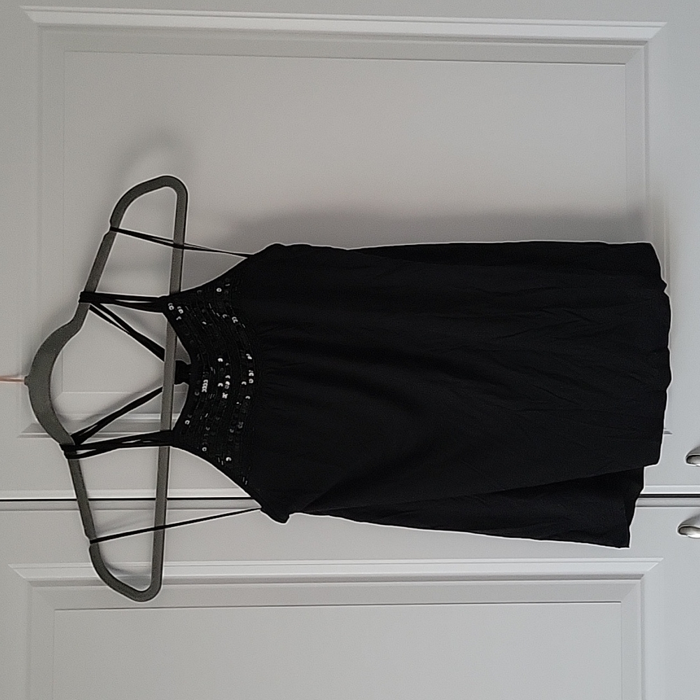 Express black racerback sequined tank top size XS
